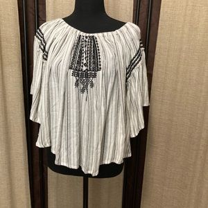 Black and white stripes. Size small.